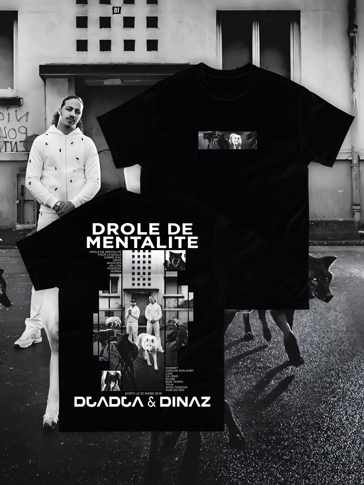 T-SHIRT DJADJA & DINAZ - DRÔLE DE MENTALITÉ